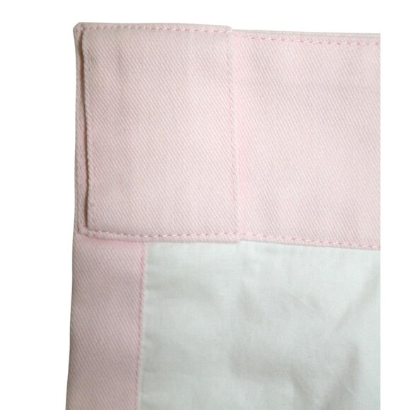 Pottery Barn Kids Girls Nursery 2 Pink Cotton Lined Valances 18x44 White Piping - Picture 6 of 8